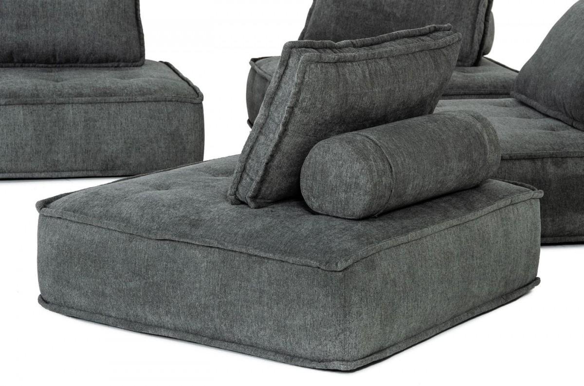 

    
VGKNK8542-DKGRY-1 Dark Grey Fabric Modular Sectional Sofa VIG Divani Casa Nolden Contemporary
