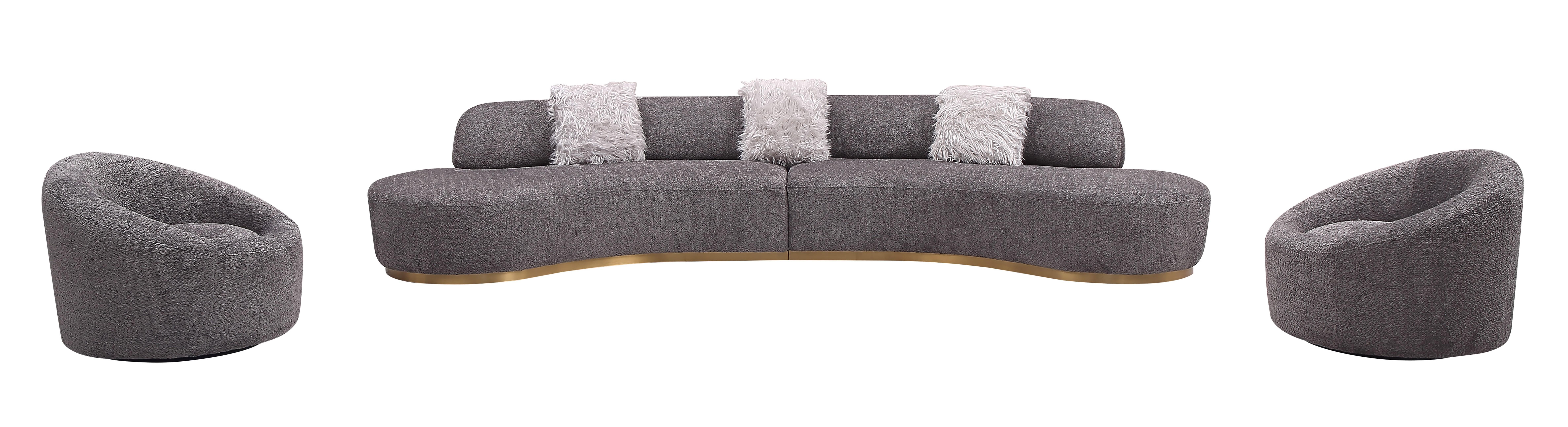 

    
Dark Grey Upholstery Sectional Sofa Contemporary J&M Moon
