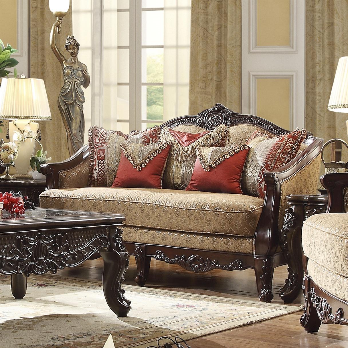 

    
Homey Design Furniture HD-2655 Sofa Set Dark Walnut/Brown HD-2655-2PC
