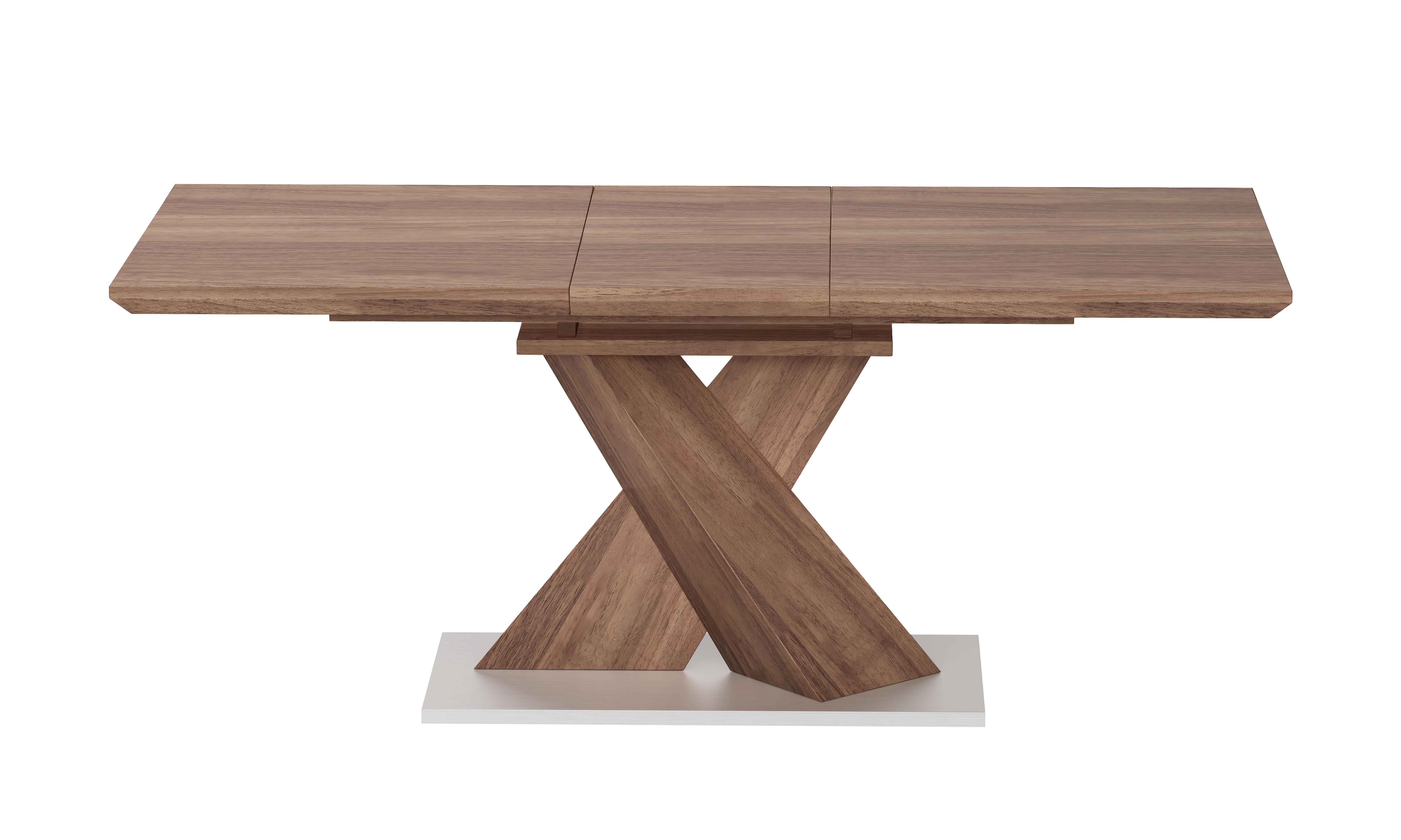 

    
Dark Walnut Wood Butterfly extension Dining Table Contemporary Bethany by Chintaly Imports
