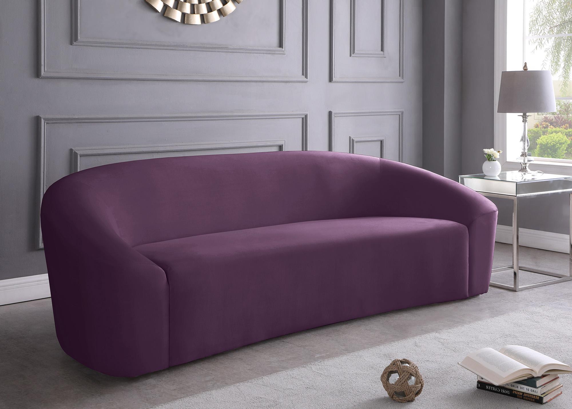 

    
610Purple-S-Set-2 Deep Purple Velvet Sofa Set 2Pcs RILEY 610Purple-S Meridian Modern Contemporary

