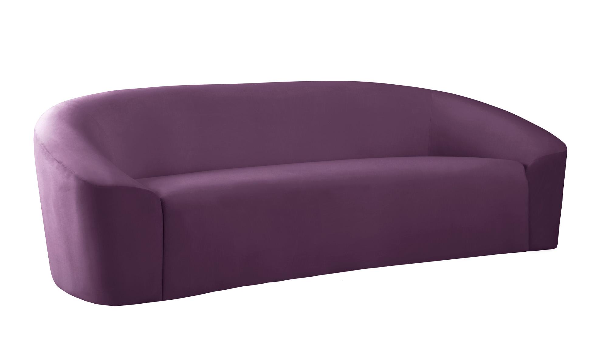 

    
Deep Purple Velvet Sofa Set 2Pcs RILEY 610Purple-S Meridian Modern Contemporary
