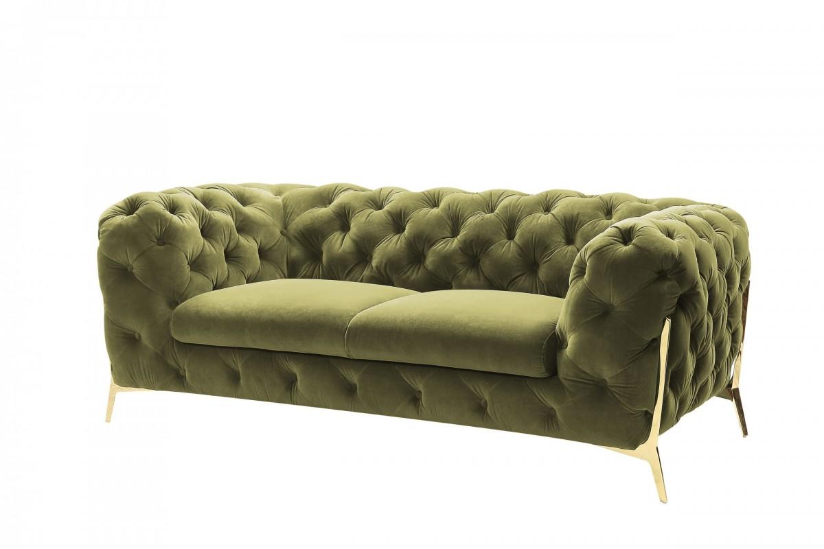

    
VGCA1346-GRN Deluxe Green Velvet Tufted Sofa Set 3 VIG Divani Casa Sheila Contemporary Modern
