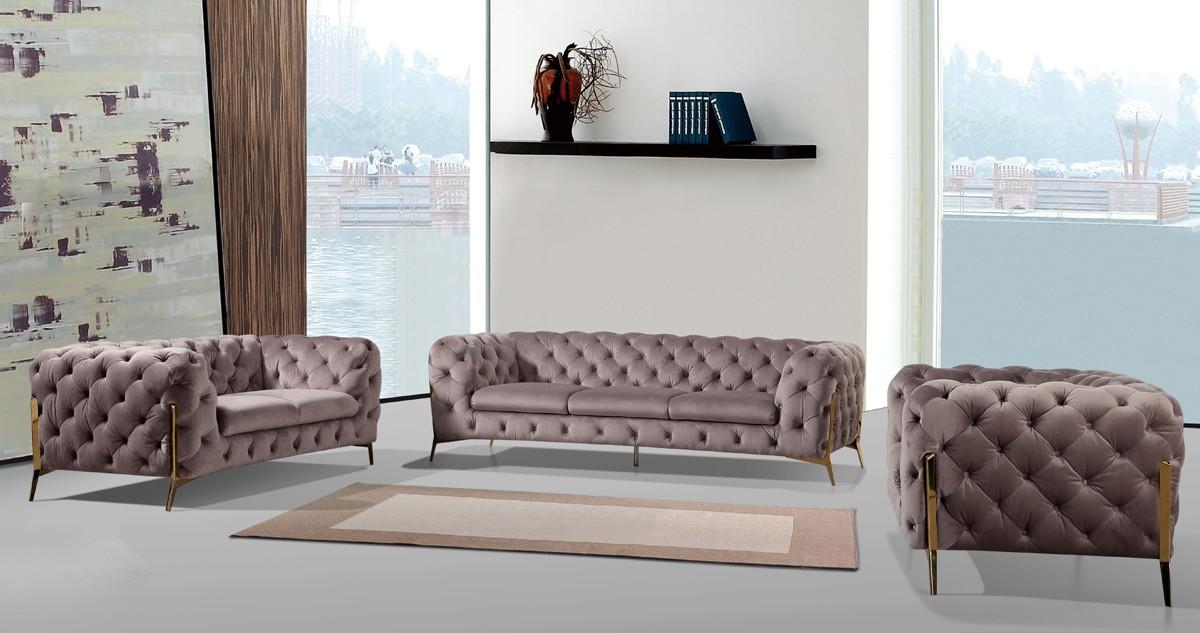 

    
VIG Furniture 73695 Sofa Set Silver VGCA1346-SIL
