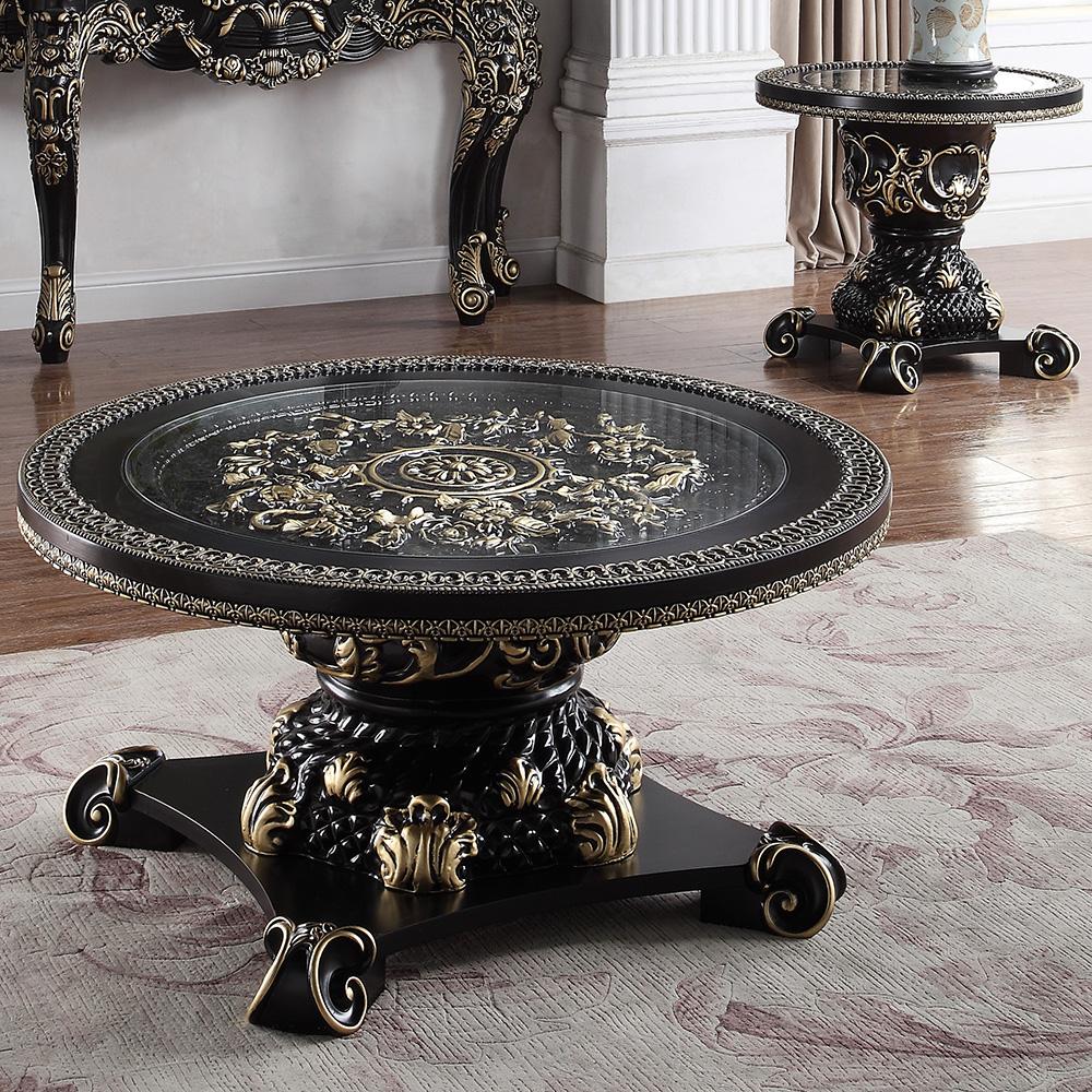 

    
Homey Design Furniture HD-328B Coffee Table Set Gold/Black HD-C328B-SET3

