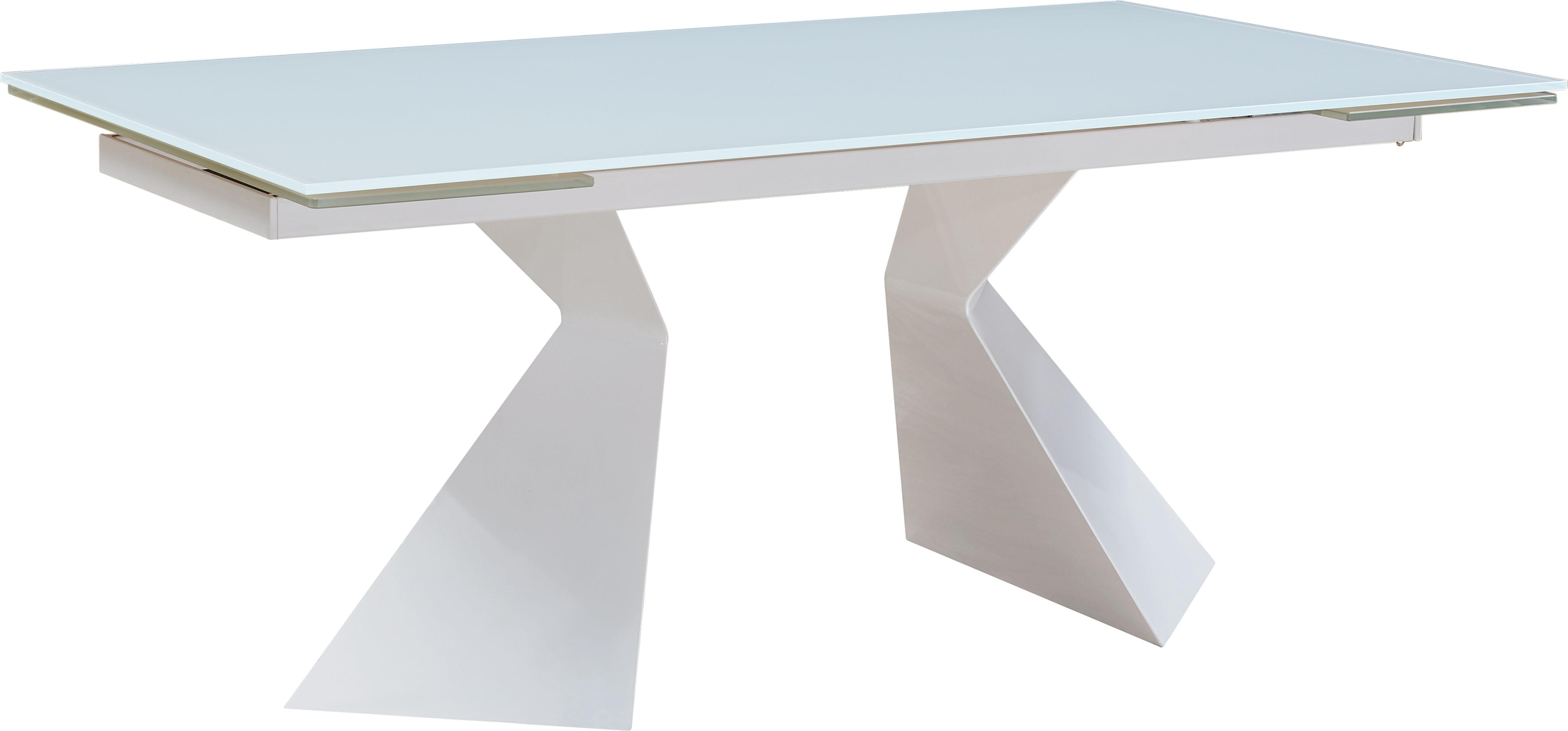 

    
White Finish Modern Extandable Dining Table Made In Italy ESF 992
