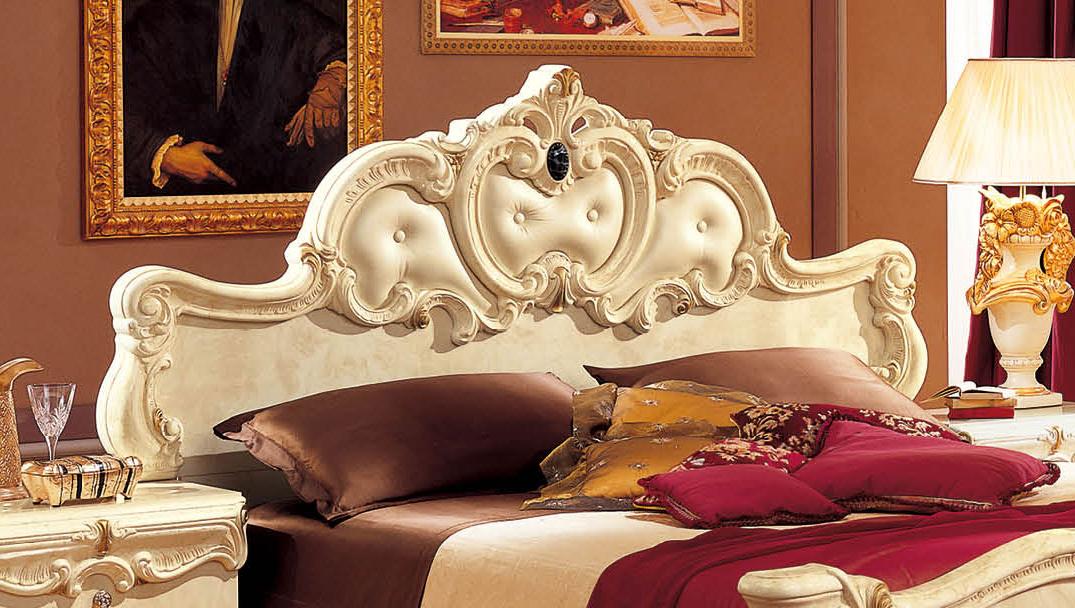 

    
 Order  Luxury Glossy Ivory King Bedroom Set 5Pcs Classic Made in Italy ESF Barocco
