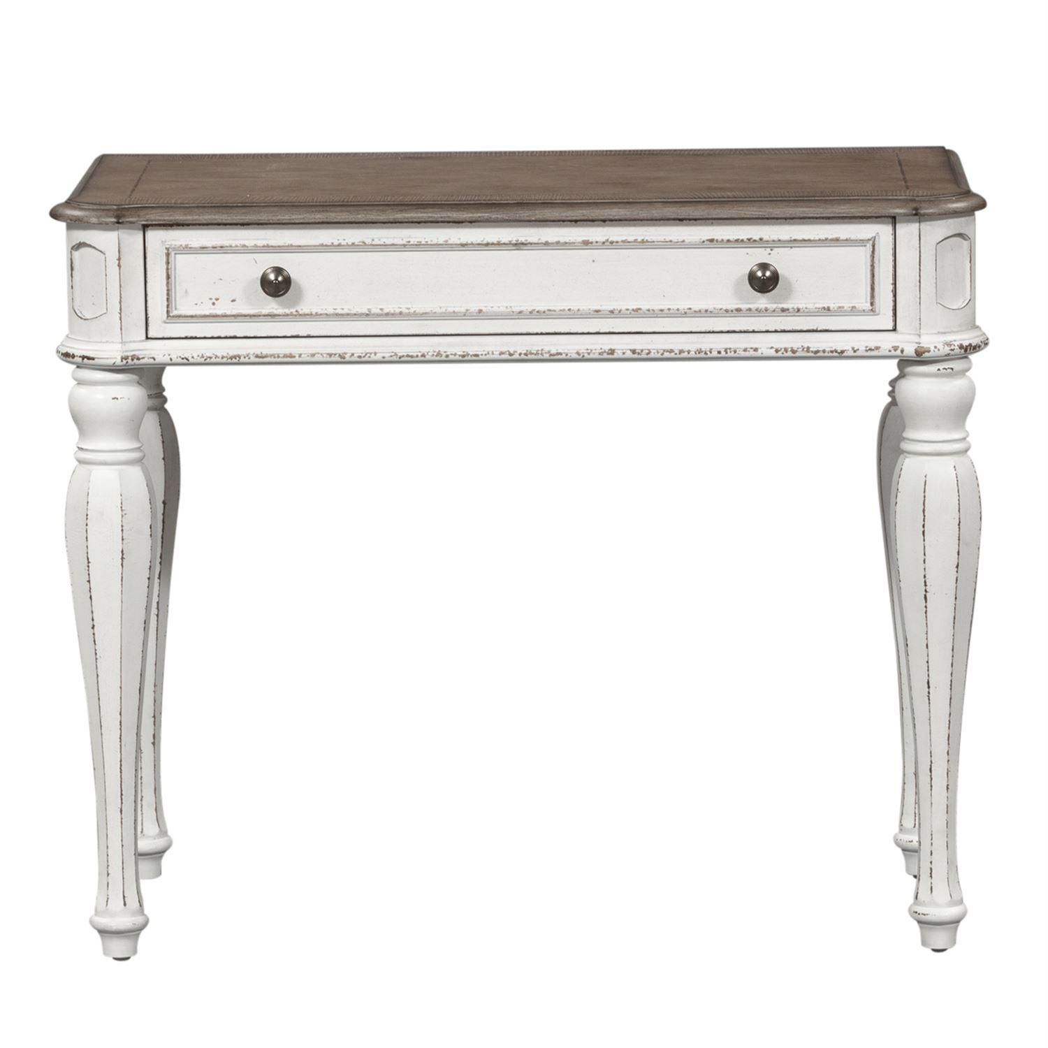 

    
Antique White Finish Wood Accent Vanity Desk Magnolia Manor Liberty Furniture
