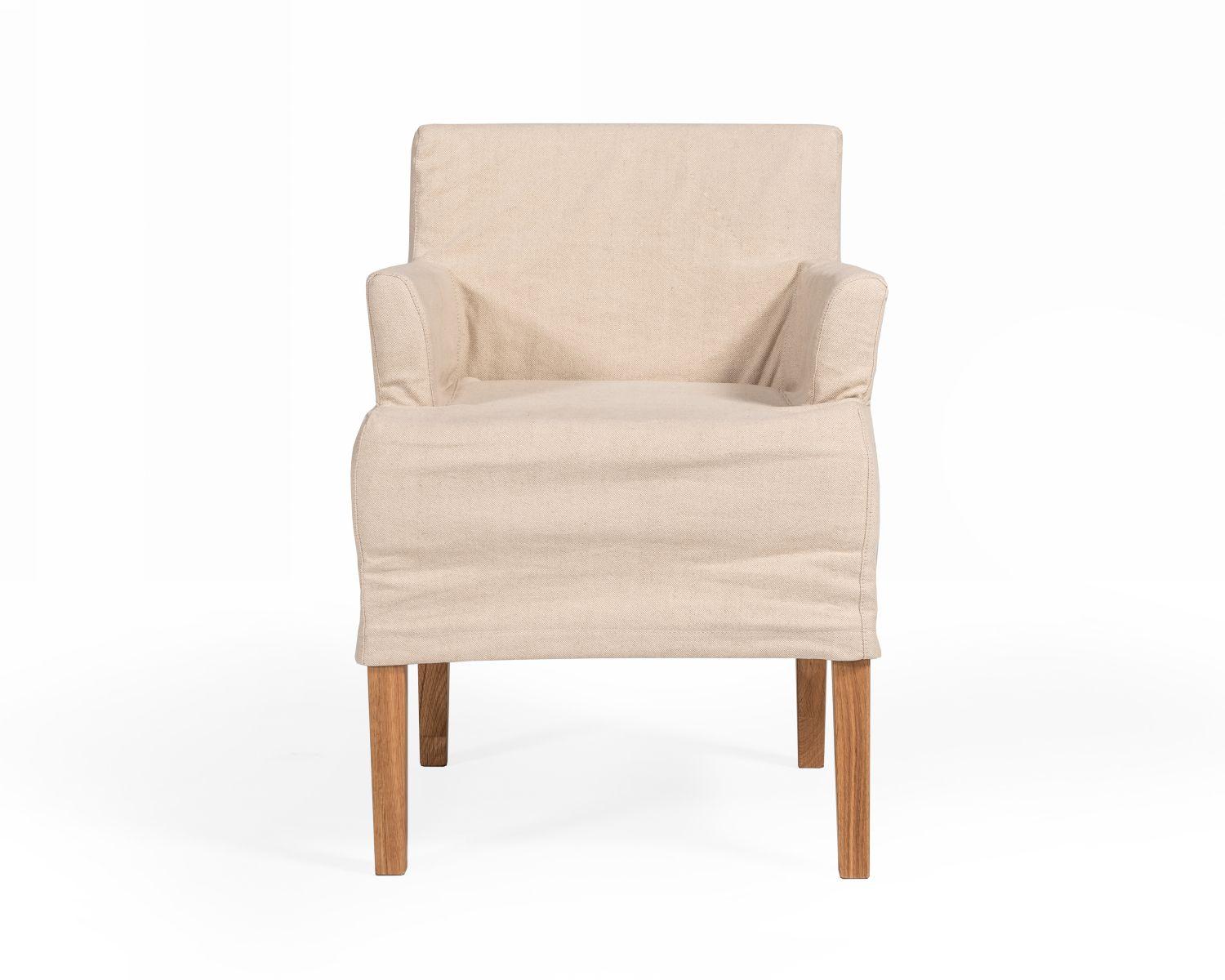 

    
Farmhouse Oatmeal Fabric Dining Arm Chair Set by VIG Modrest Axtell

