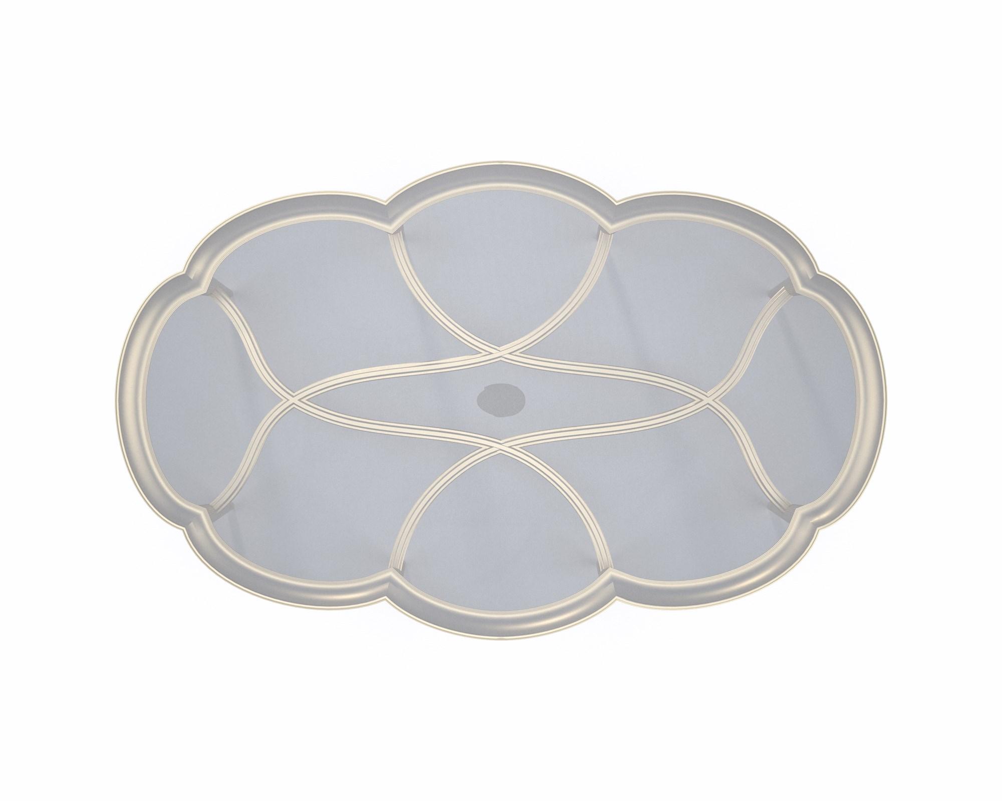 

    
Glass Top Oval Shape Cocktail Table LILLIAN by Caracole
