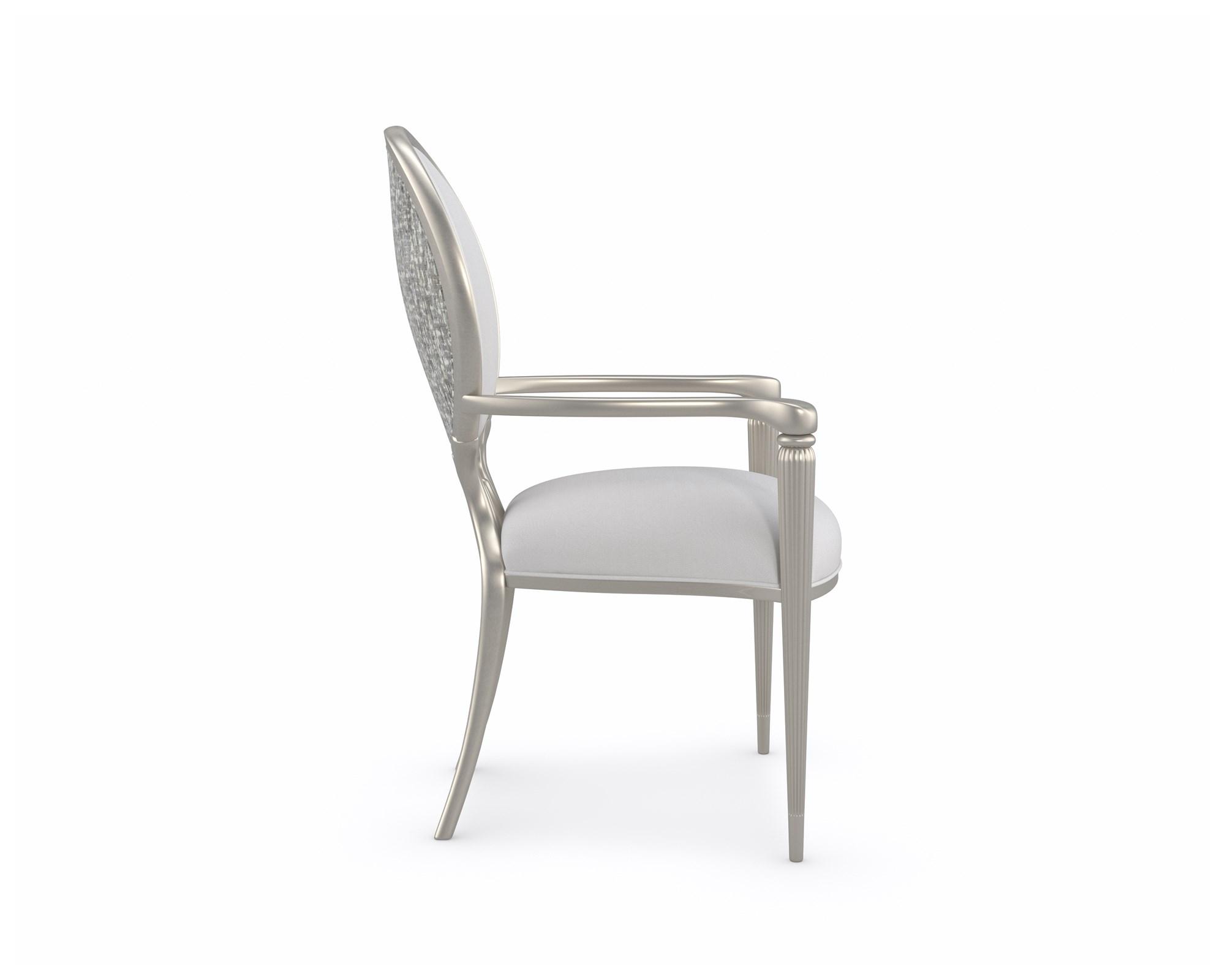 

        
Caracole LILLIAN Arm Chair Set Taupe Fabric 662896037098
