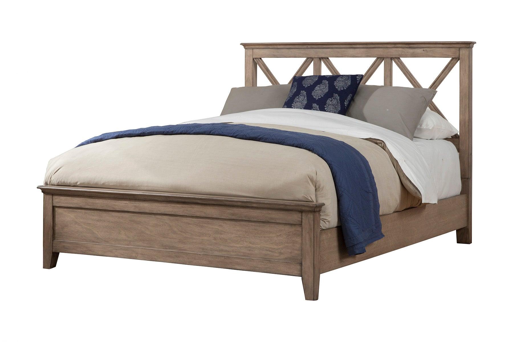 Contemporary Panel Bed POTTER 1055-07CK in Truffle 