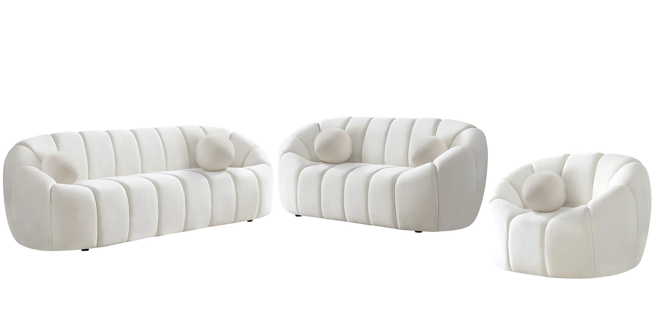 Meridian Furniture ELIJAH 613Cream-S Sofa Set