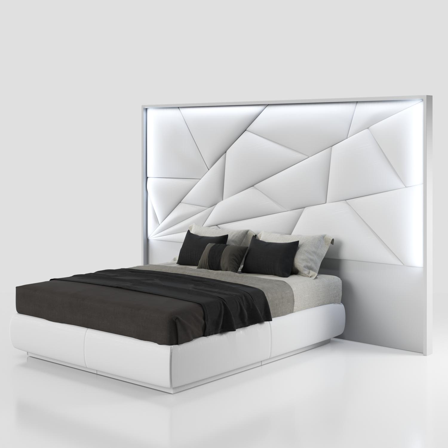 

    
ESF Majesty &amp; Carmen Platform Bedroom Set White MAJESTYKS-2NDM-5PC
