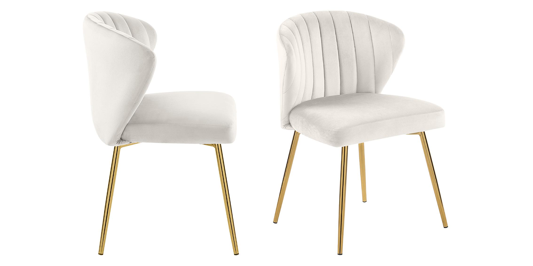

    
Glam Gold & Cream Velvet Dining Chair Set 2Pcs FINLEY 707Cream Meridian Modern
