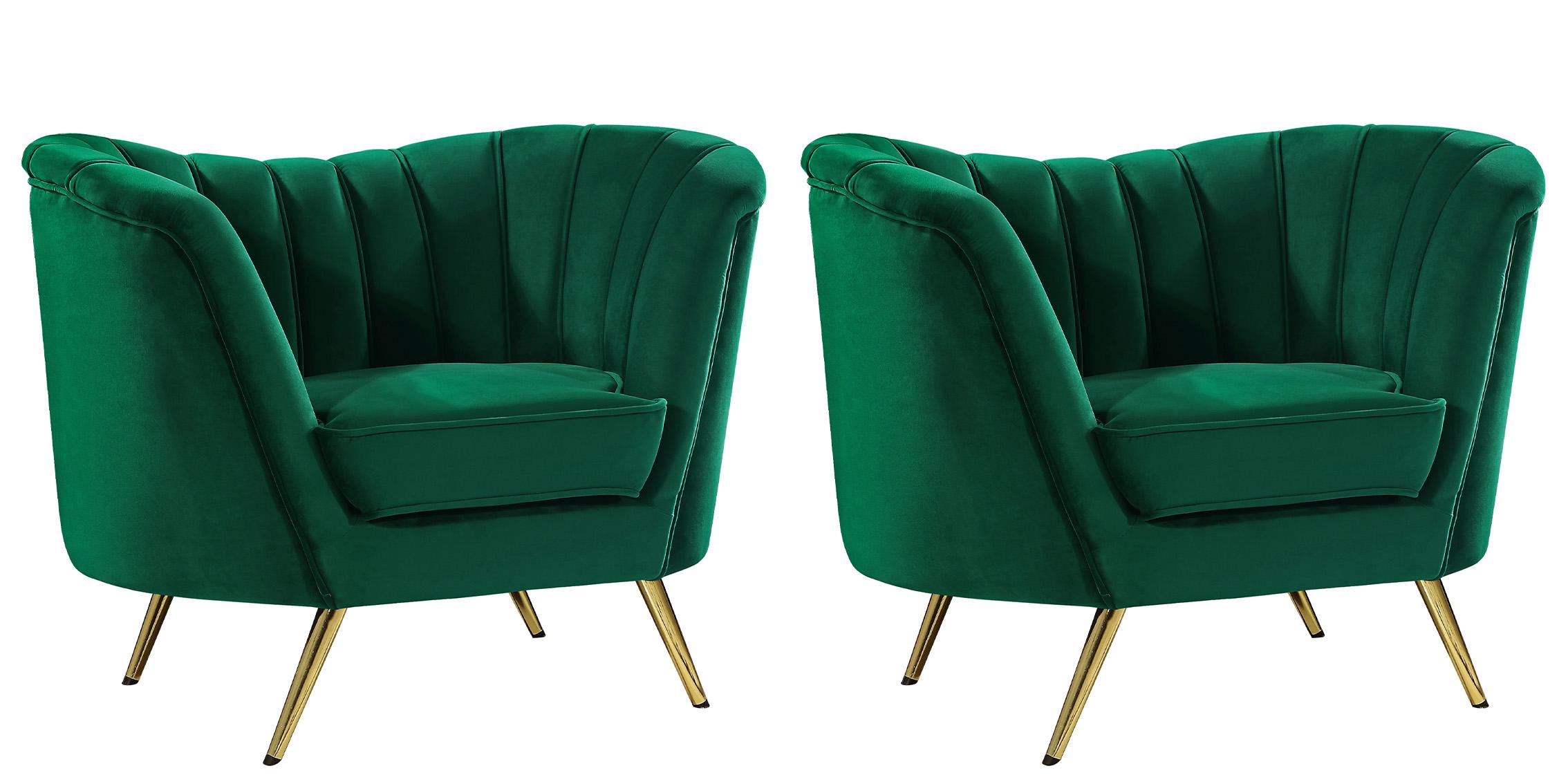 

    
Glam Green Velvet Chair Set 2Pcs Margo 622Green-C Meridian Modern Contemporary
