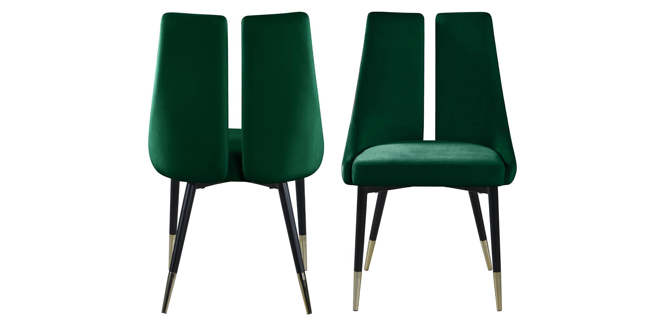 

    
Meridian Furniture SLEEK 944Green-C Dining Chair Set Green/Gold 944Green-C
