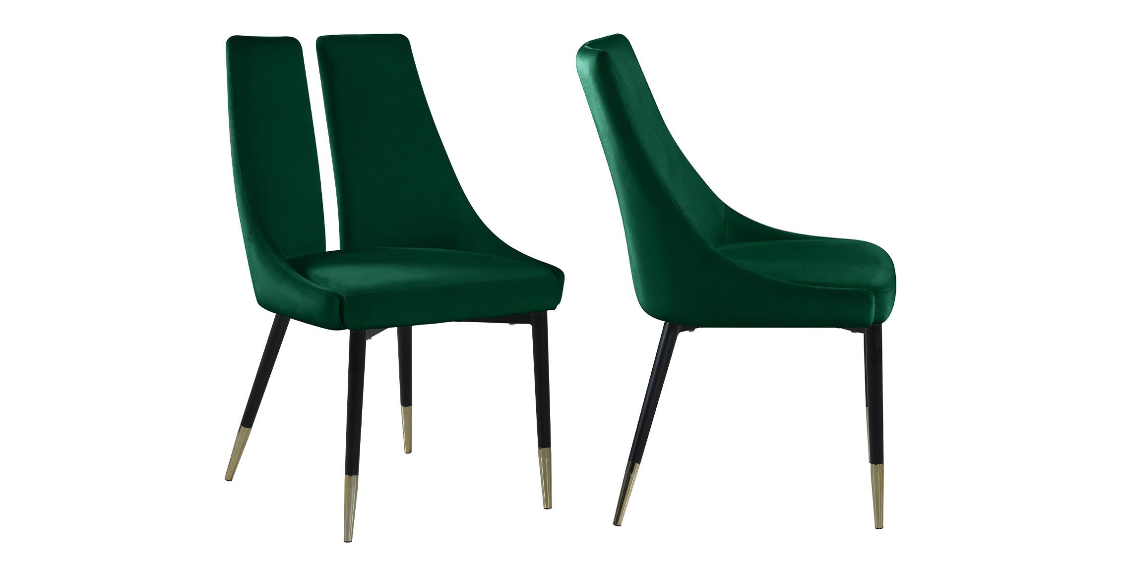 

        
Meridian Furniture SLEEK 944Green-C Dining Chair Set Green/Gold Velvet 753359807027
