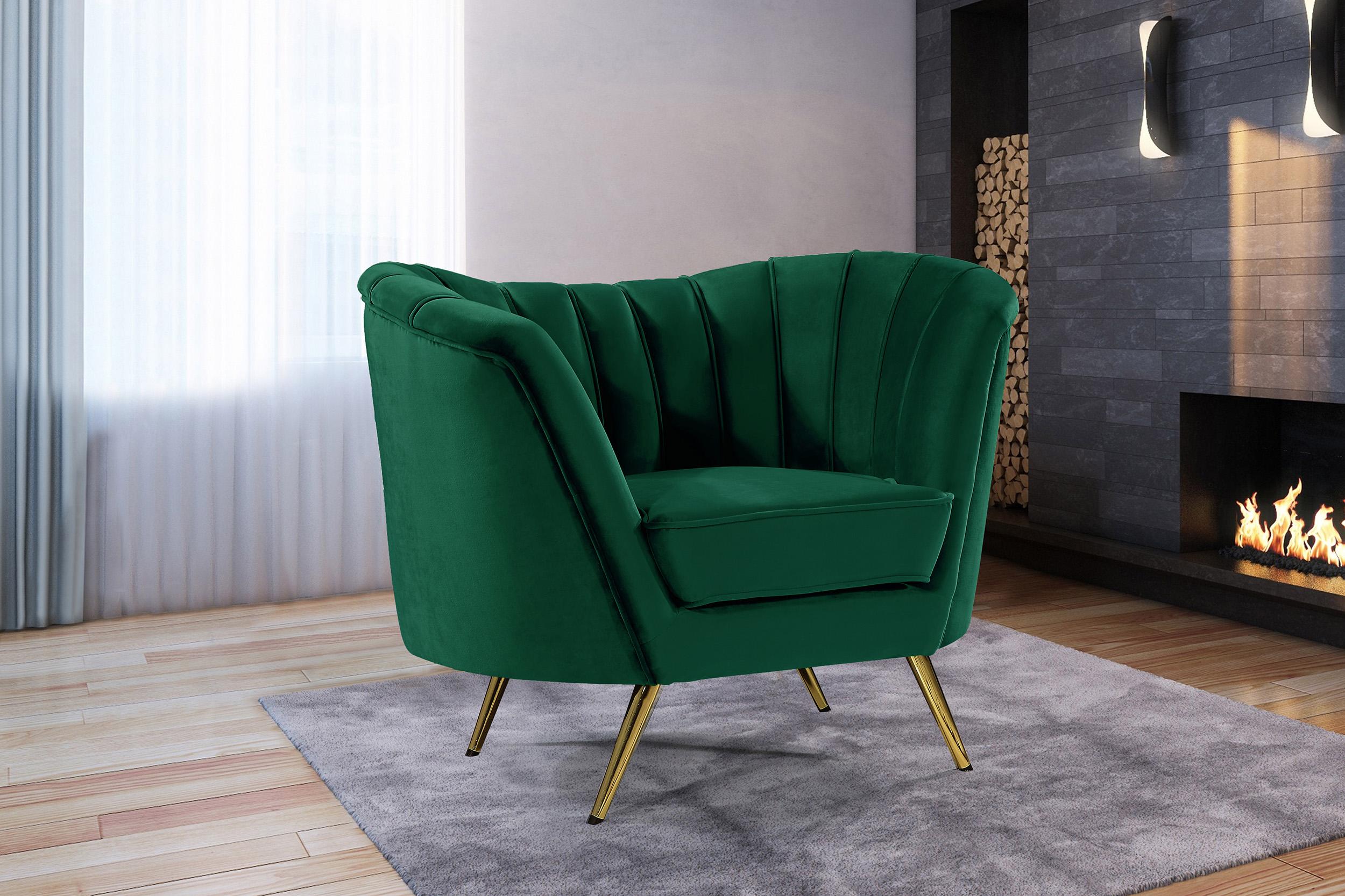 

    
Glam Green Velvet Tufted Chair Margo 622Green-C Meridian Modern Contemporary
