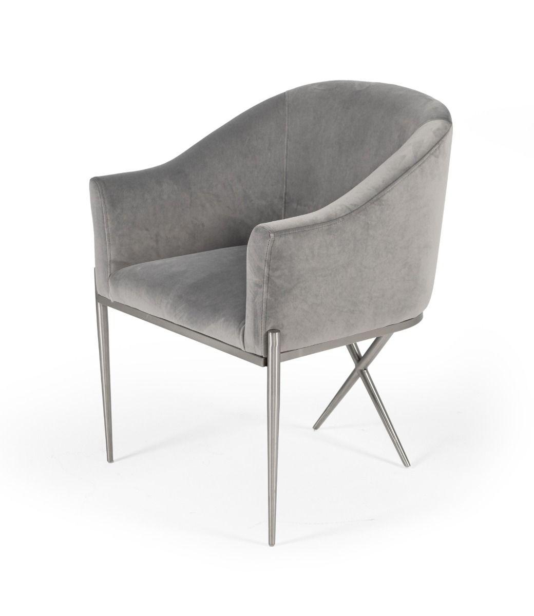 

    
Glam Grey Velvet Accent Chair Set 2Pcs Modrest Mancos VIG Modern Contemporary
