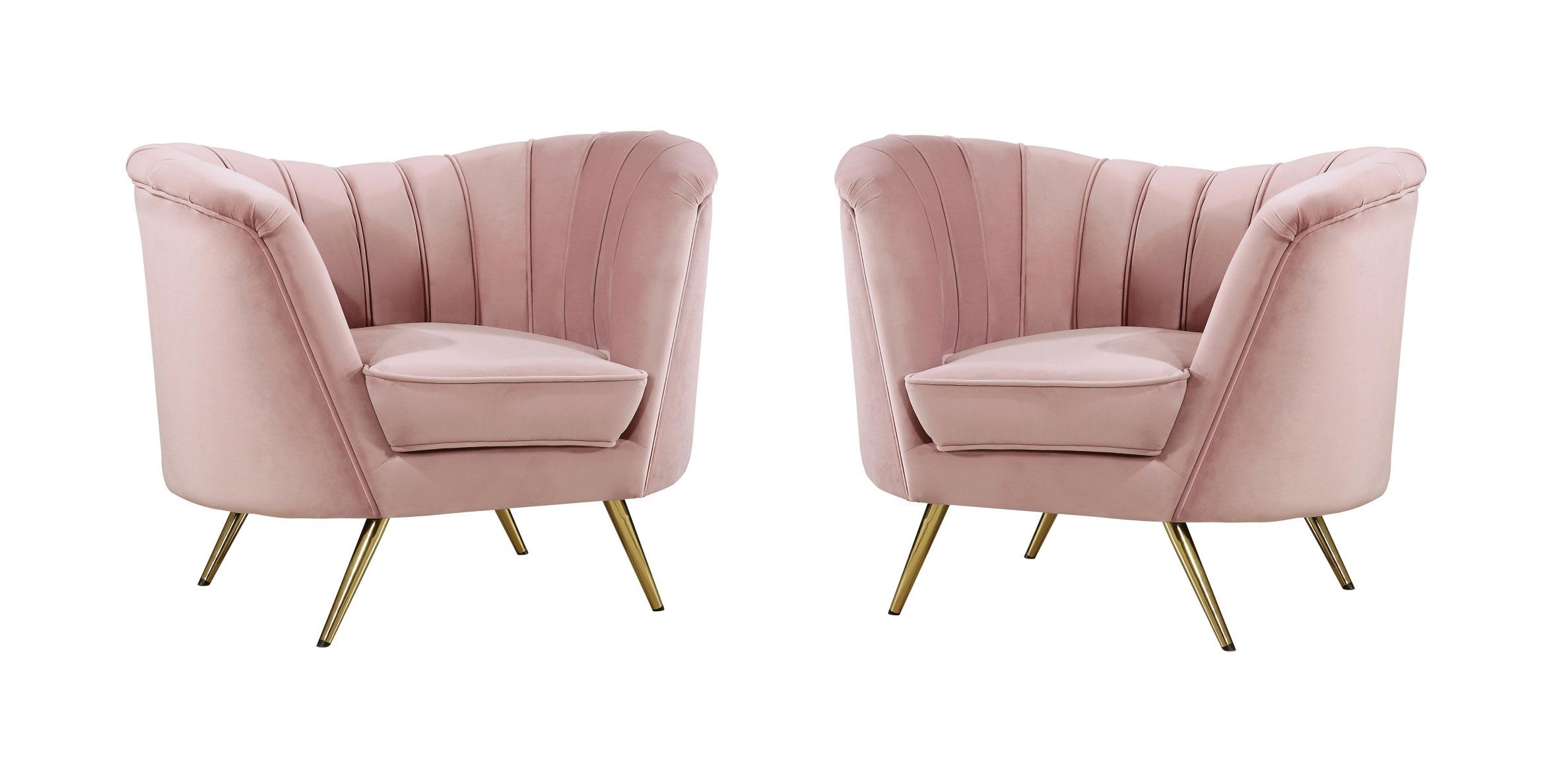 

        
Meridian Furniture Margo 622Pink-C Arm Chair Pink Velvet 00647899949203
