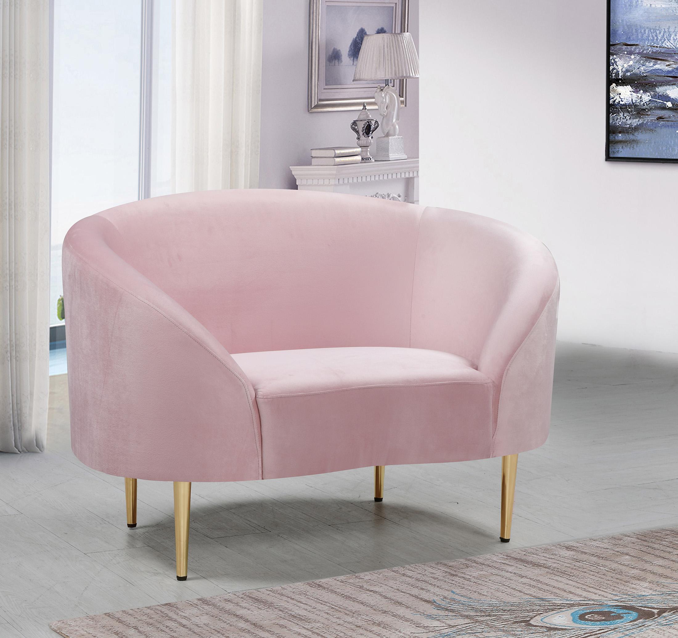 Contemporary, Modern Arm Chair RITZ 659Pink-C 659Pink-C in Pink Velvet