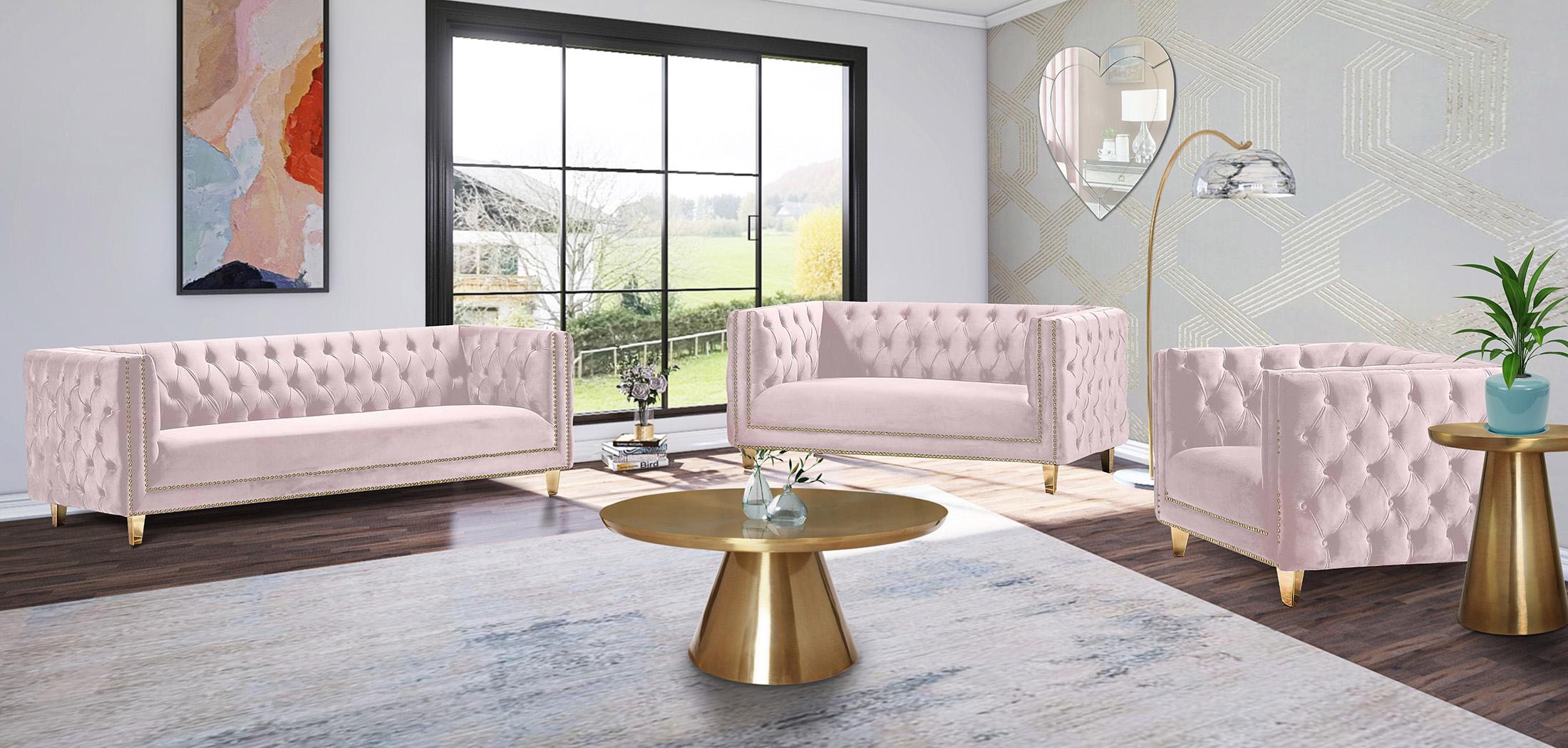 

    
652Pink-S Glam Pink Velvet Tufted Sofa MICHELLE 652Pink-S Meridian Contemporary Modern
