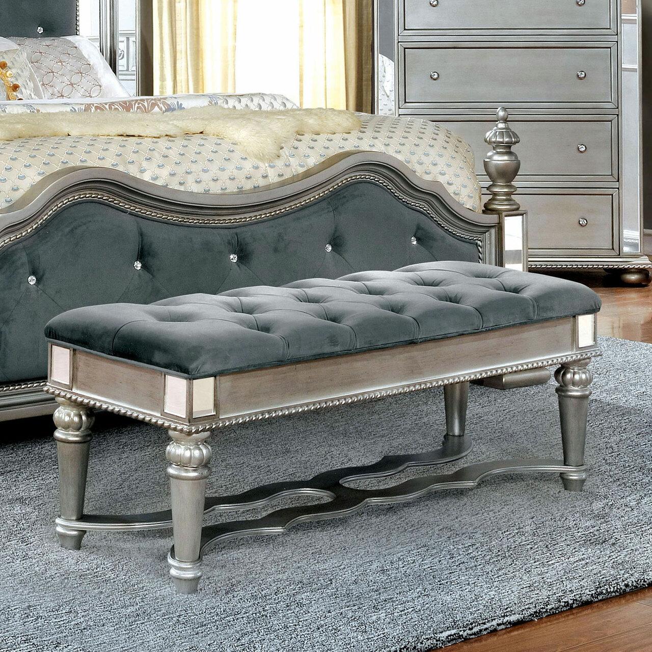 

    
Furniture of America CM7194BN Azha Bench Silver CM7194BN
