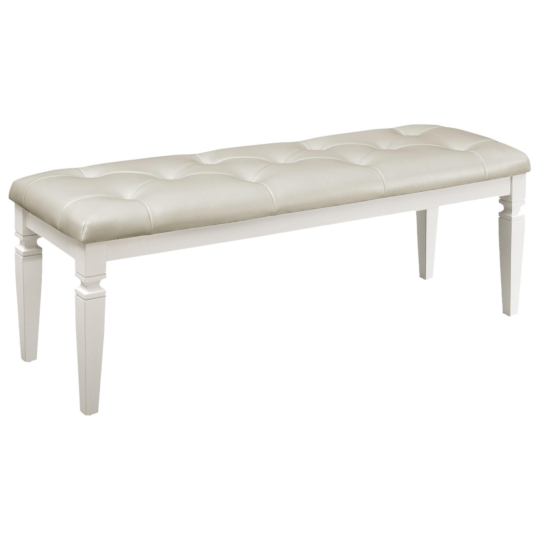 Modern Bed Bench 1916W-FBH Allura 1916W-FBH in White Faux Leather