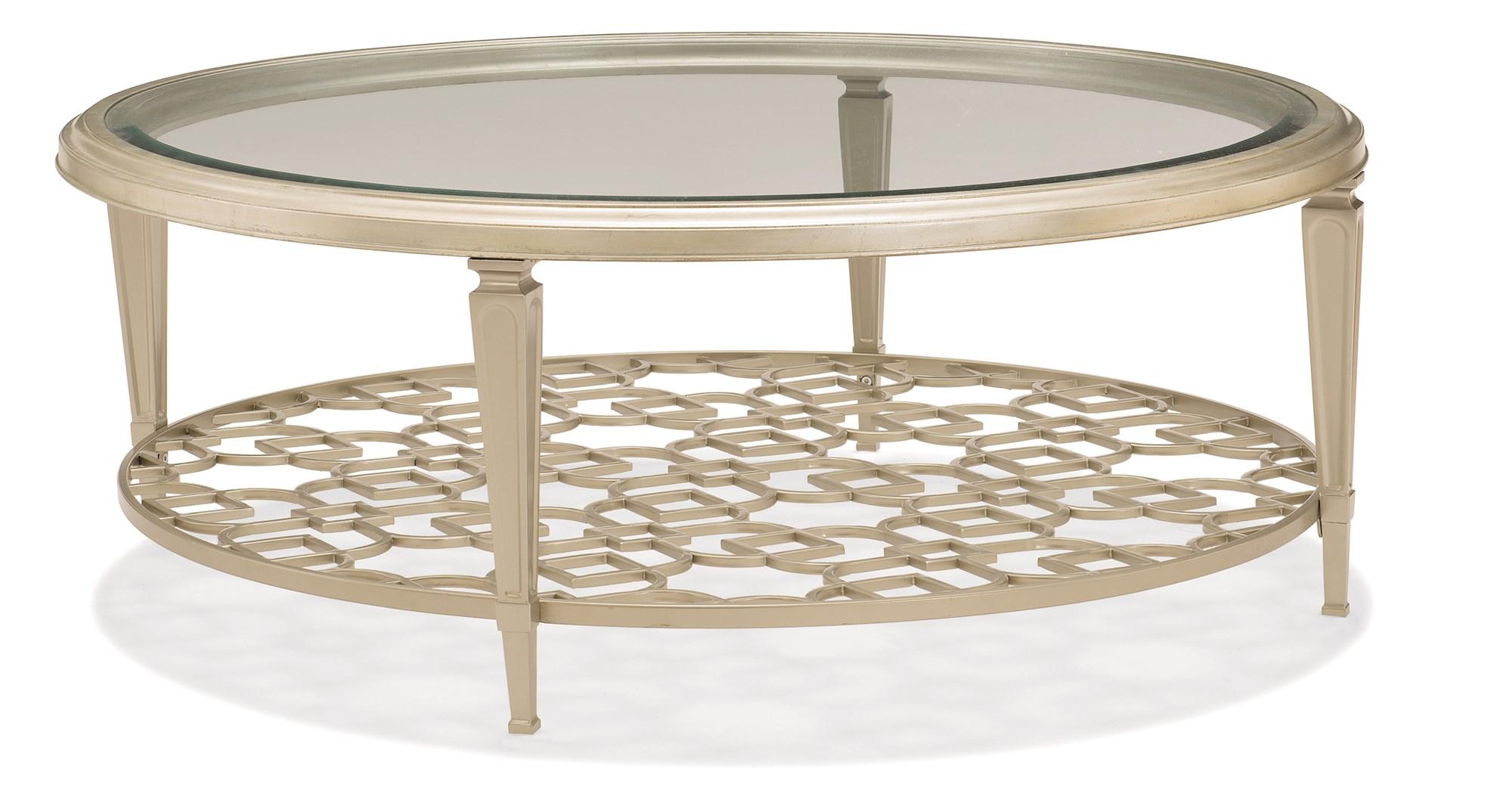 Contemporary Coffee Table SOCIAL GATHERING CLA-418-406 in Metal, Silver 
