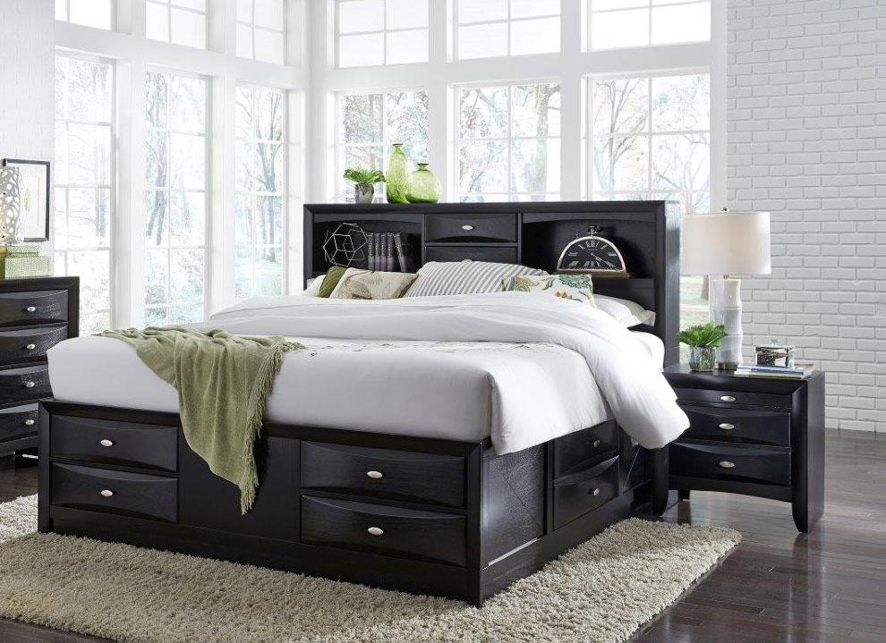 

        
Global Furniture USA LINDA Storage Bedroom Set Black  00887179012801
