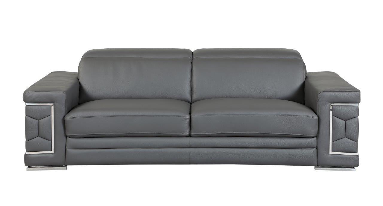 

    
DARK GRAY Genuine Italian Leather Sofa Contemporary 692 Global United
