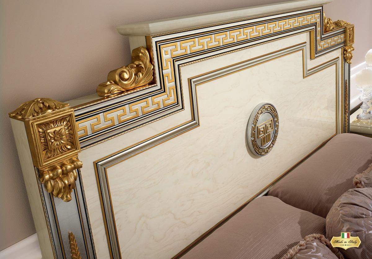 Classic, Traditional, Neo-Classical Platform Bed Liberty Night Liberty Night-EK in Ivory, Gold, Beige 