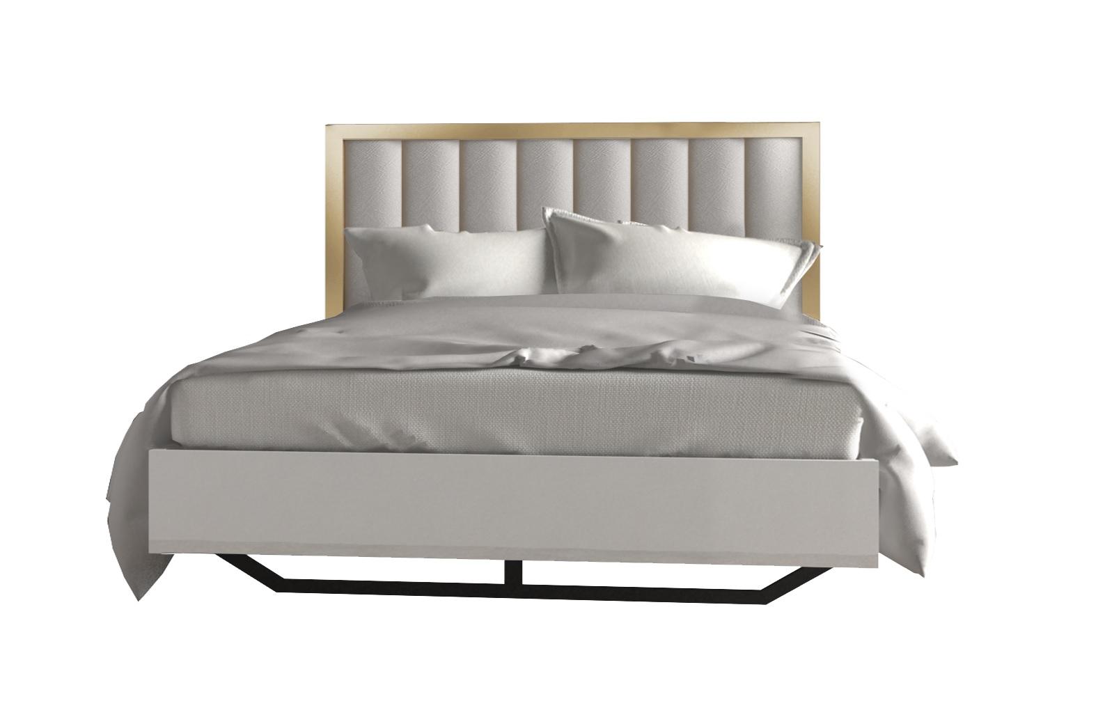 Contemporary, Modern Platform Bed Fiocco 17454-Q in White, Gray 