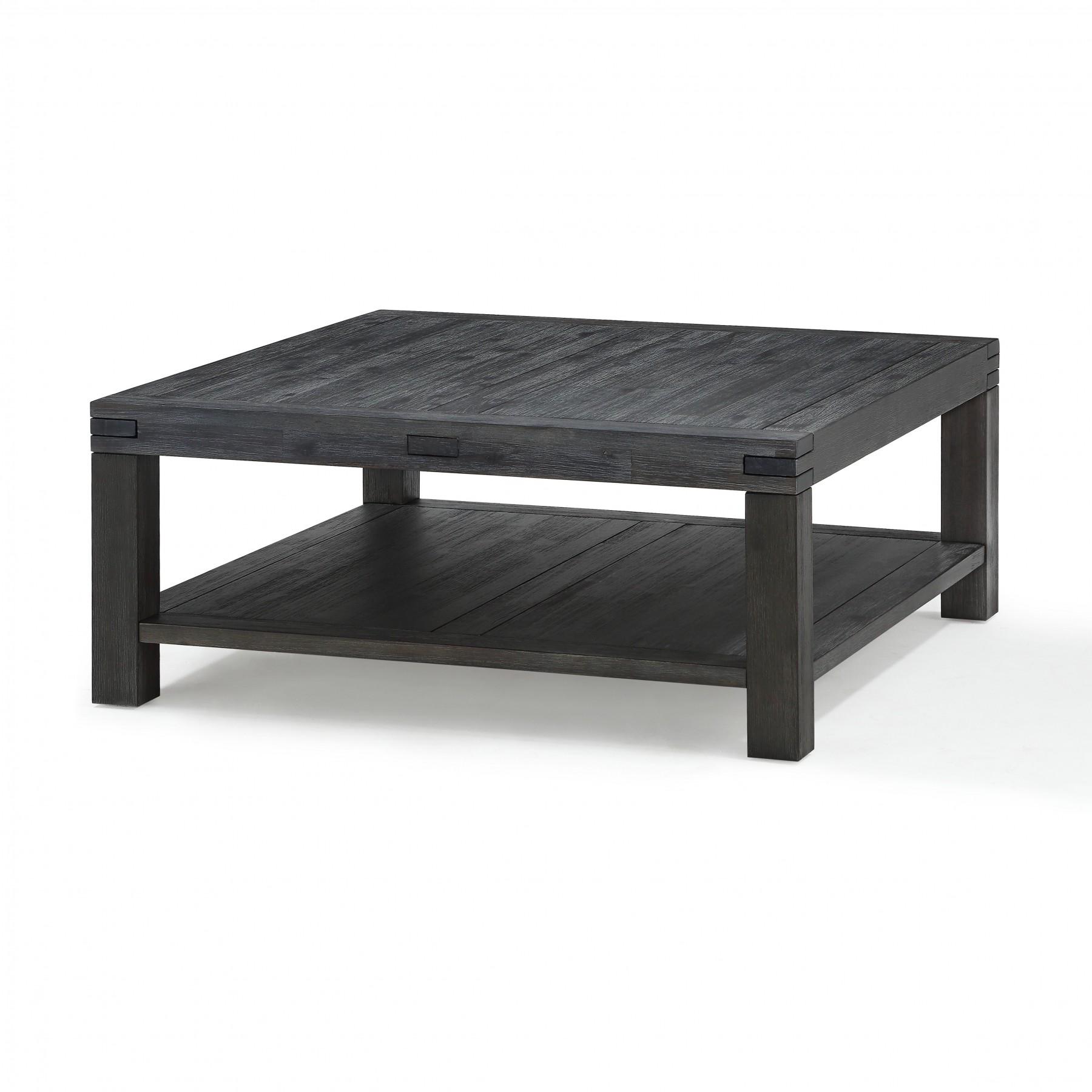 

    
Graphite Finish Acacia Solids Coffee Table Set 2Pcs MEADOW by Modus Furniture
