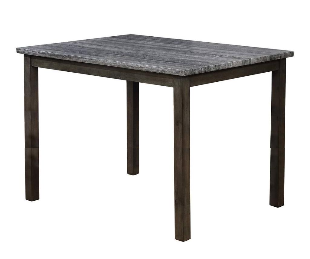 Modern, Simple Counter Height Table Pompei 2877GY-T-4848 in Dark Gray, Brown 