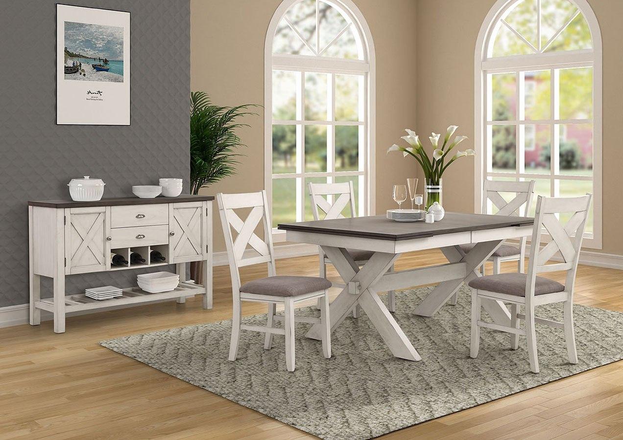 

        
Bernards Furniture HOMESTEAD 5812-500 Dining Table White/Brown  708939581262
