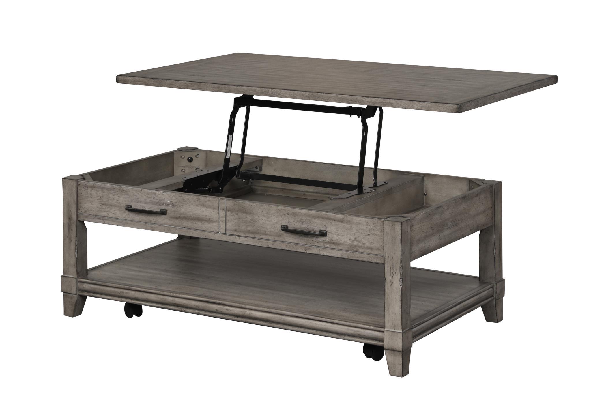 Modern, Transitional Coffee Table Rustic 1284-001 in Gray 