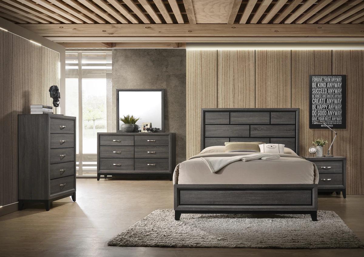 

    
B4620-Q-Bed-3pcs Gray Panel Bedroom Set by Crown Mark Akerson B4620-Q-Bed-3pcs

