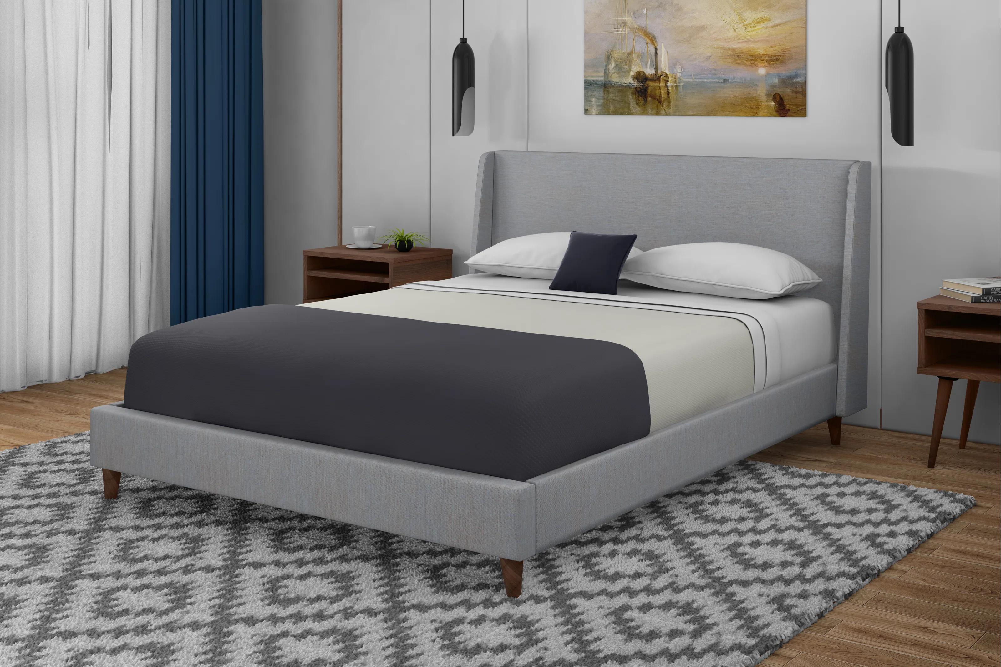 

                    
Bernards Furniture Maddison Upholstered Bed Gray Velvet Purchase 
