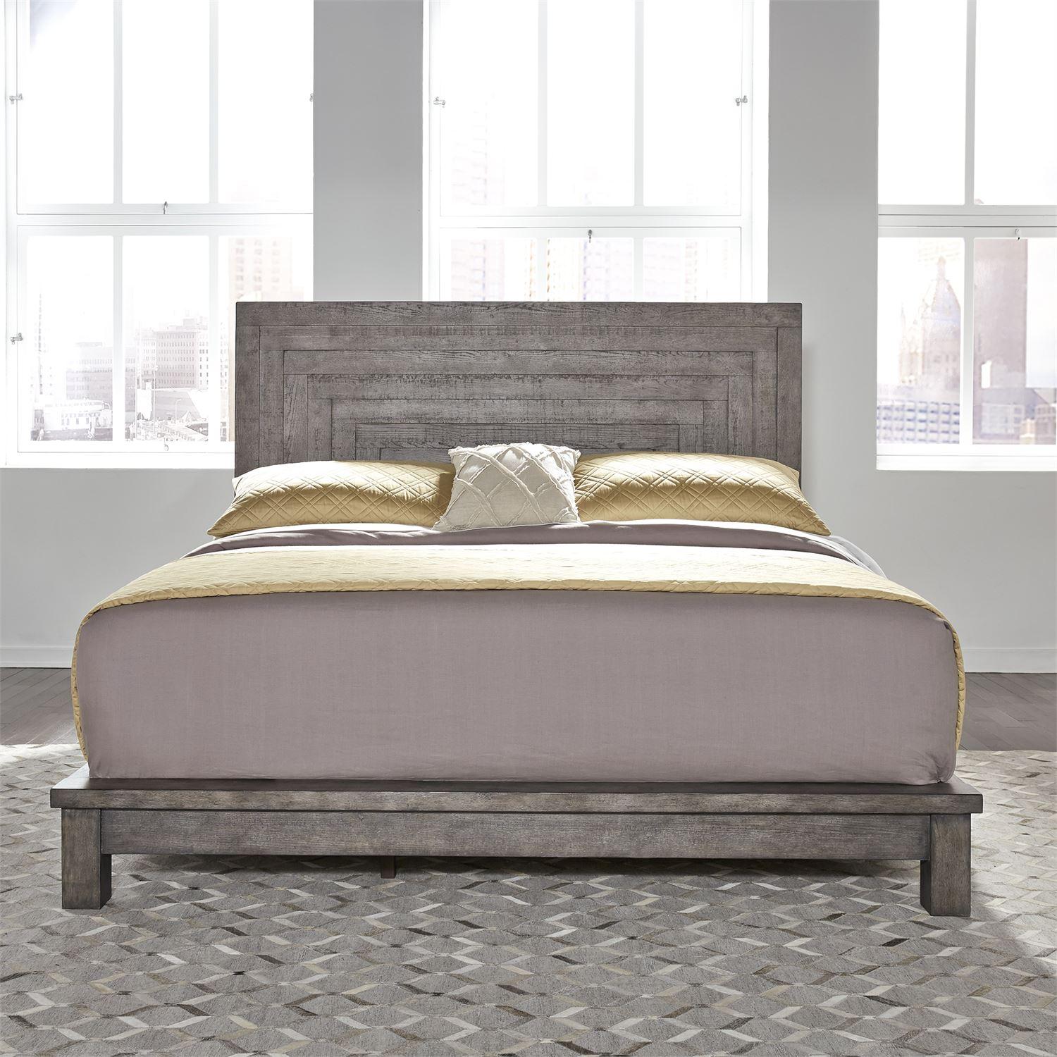 

    
Dusty Charcoal King Platform Bed Modern Farmhouse (406-BR) Liberty Furniture

