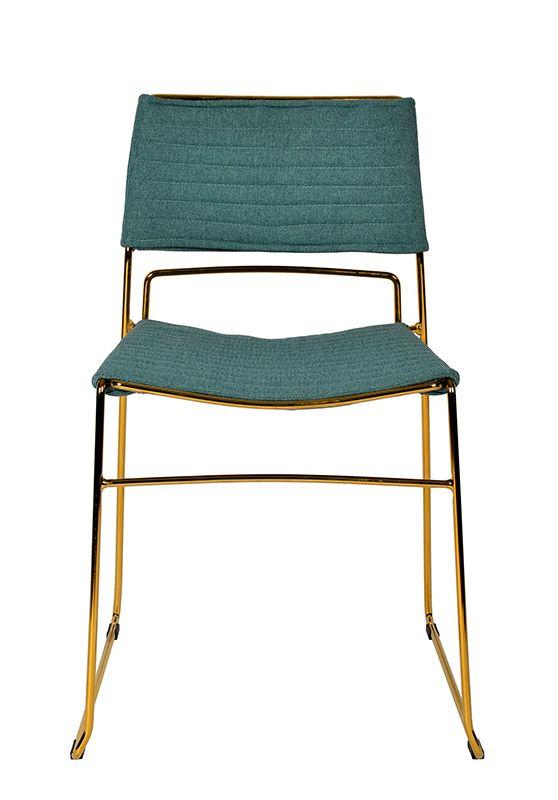 

    
Green Fabric & Gold Dining Chair Set of 2 by VIG Modrest Swain
