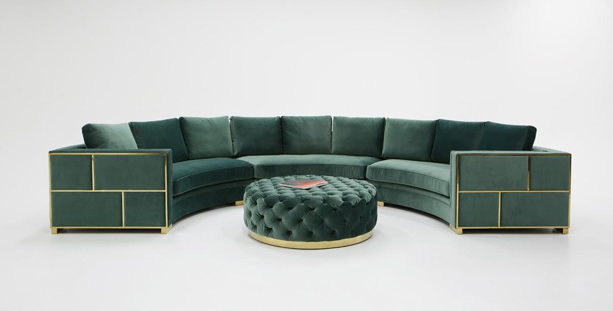 

    
Ombre Green Velvet Circular Sectional Sofa VIG Divani Casa Ritner Modern Contemporary
