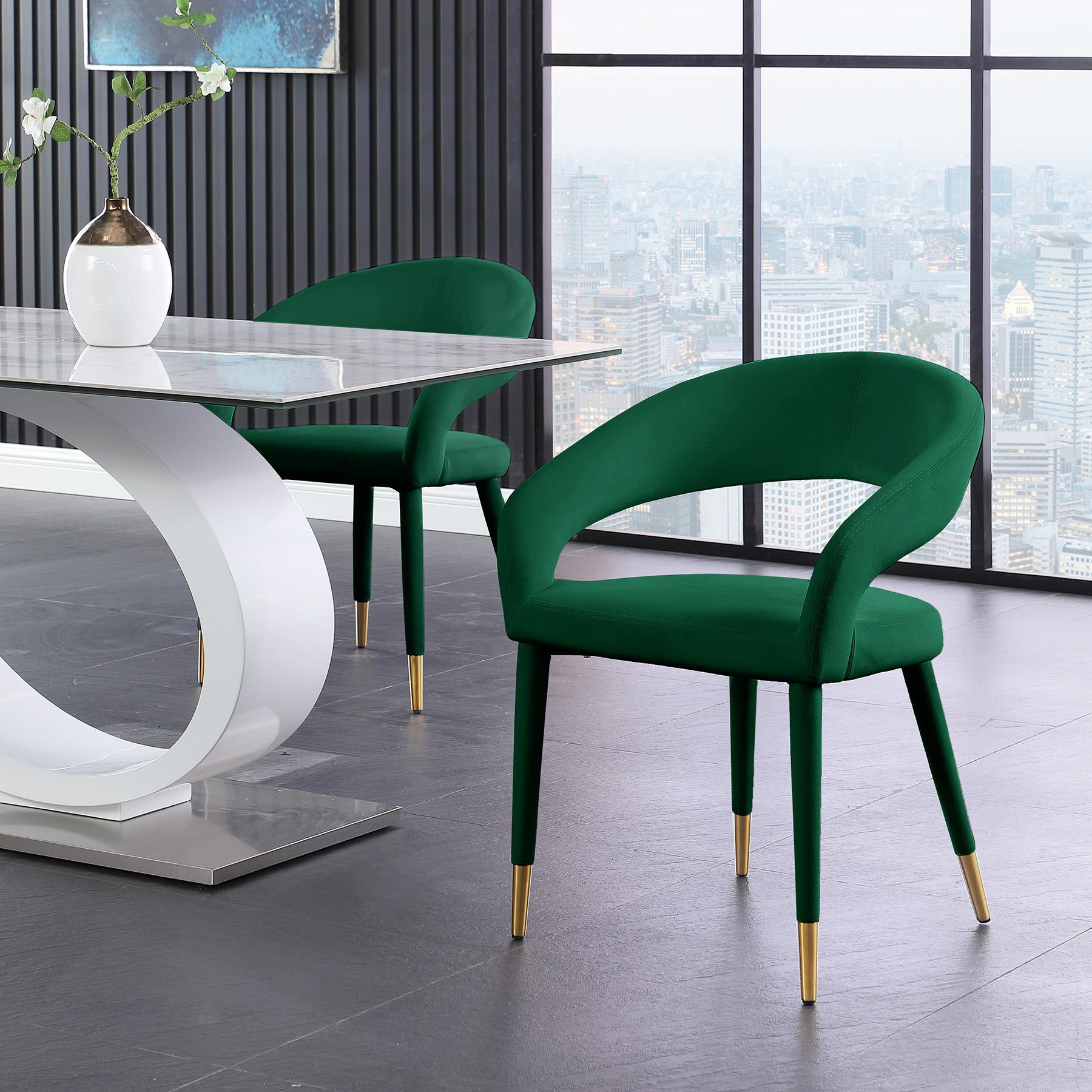 

        
Meridian Furniture DESTINY 537Green-C Dining Chair Set Green/Gold Velvet 094308263588
