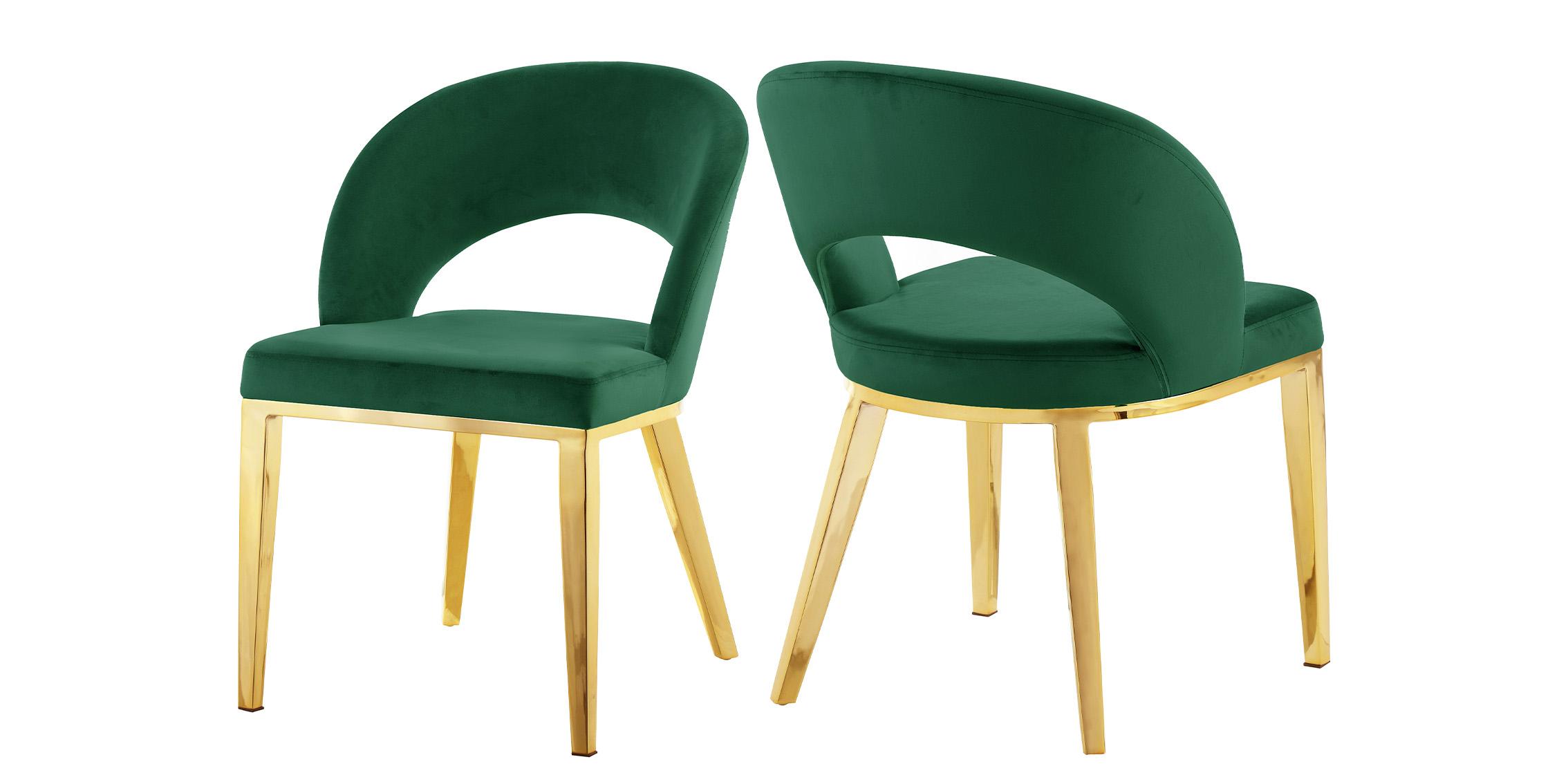 

    
Green Velvet Dining Chair Set 2Pcs ROBERTO 765Green Meridian Contemporary Modern
