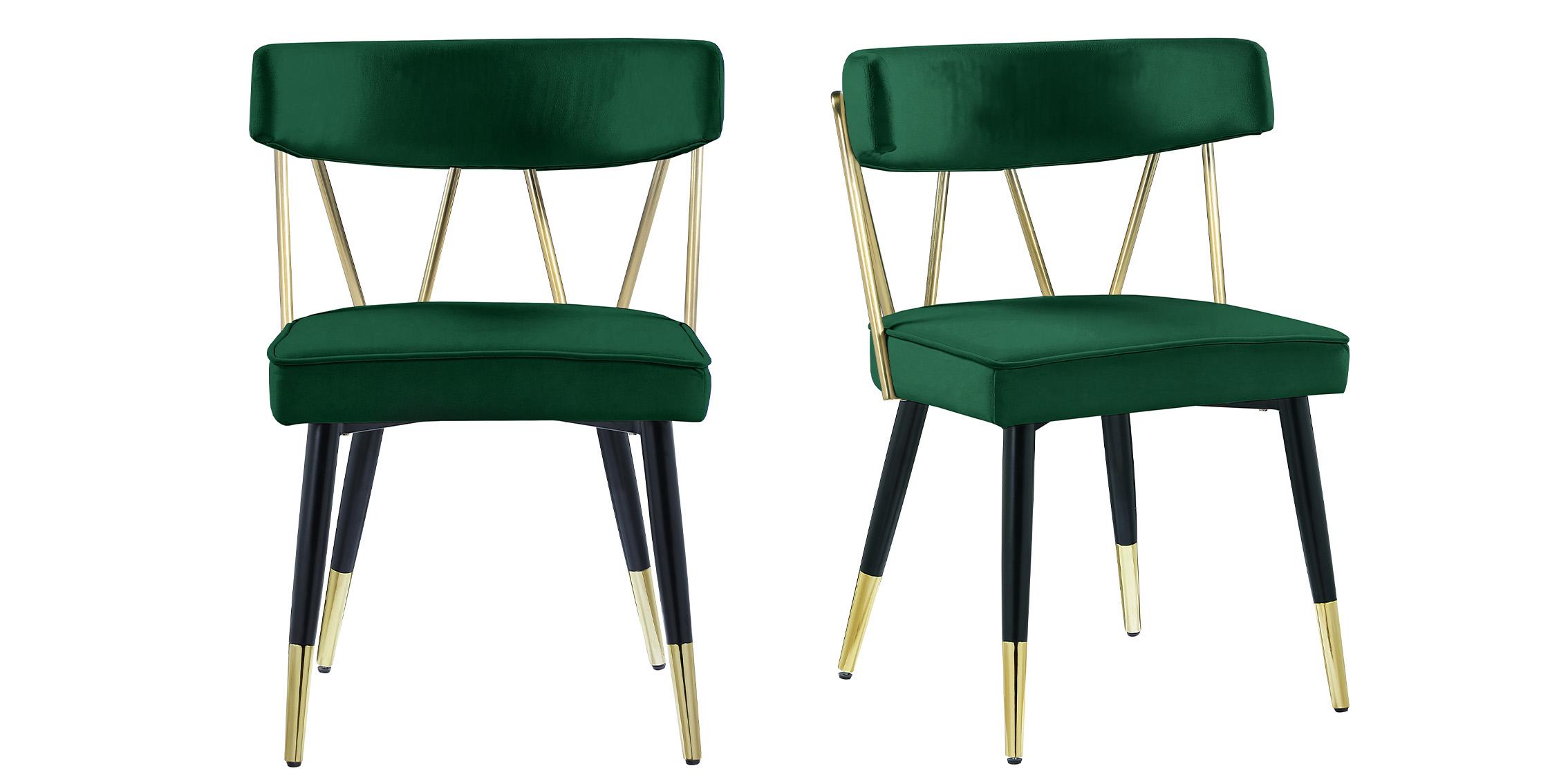 

        
Meridian Furniture RHEINGOLD 854Green-C Dining Chair Set Green/Gold Velvet 094308254524
