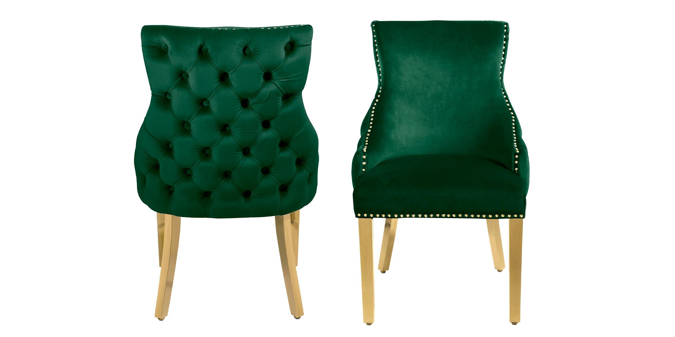 

        
Meridian Furniture TUFT 730Green-C Dining Chair Set Green/Gold Velvet 753359807348
