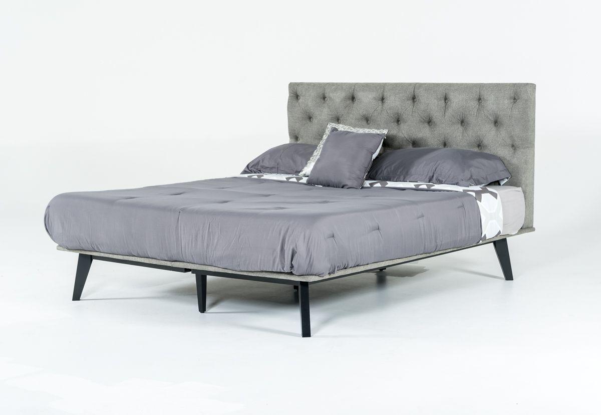 Contemporary, Modern Panel Bed Gibson VGMABR-54-BED-CK in Gray Fabric