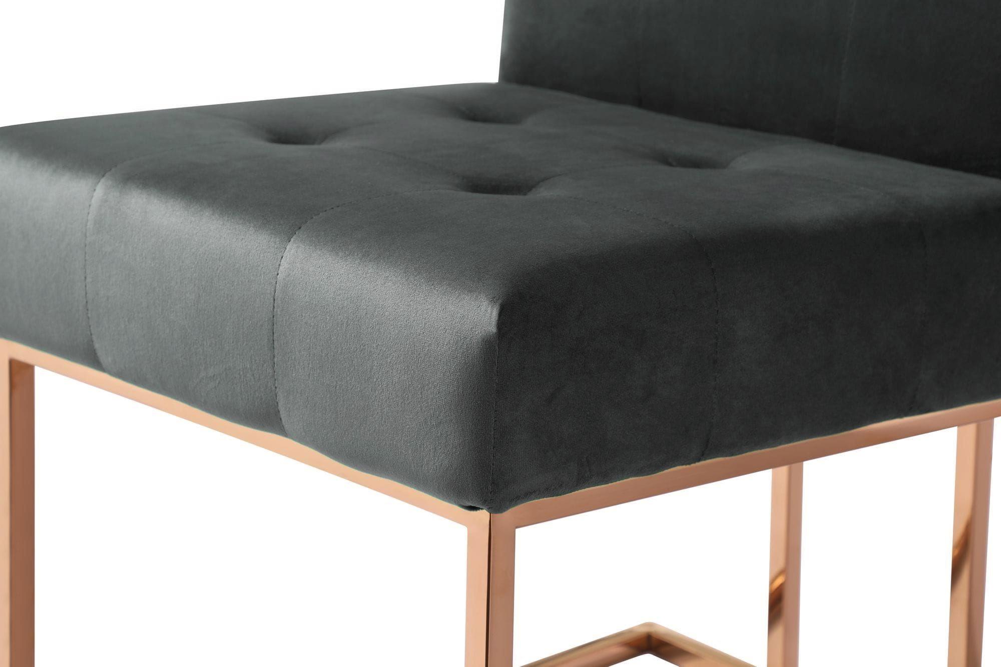 

    
VGVCB012-GRYSTL Grey Fabric & Gold Steel Dining Chair Set by VIG Modrest Legend
