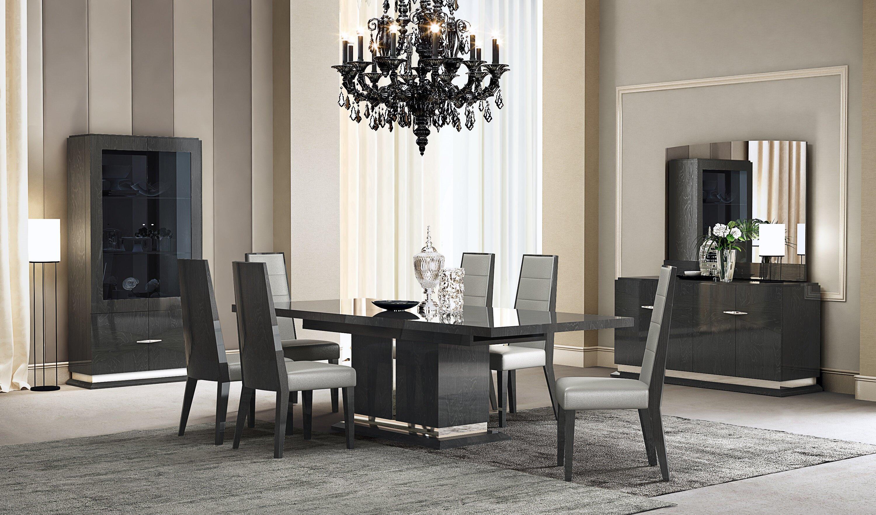 

    
Grey High Gloss Lacquer Premium Dining Table Contemporary J&M Valentina
